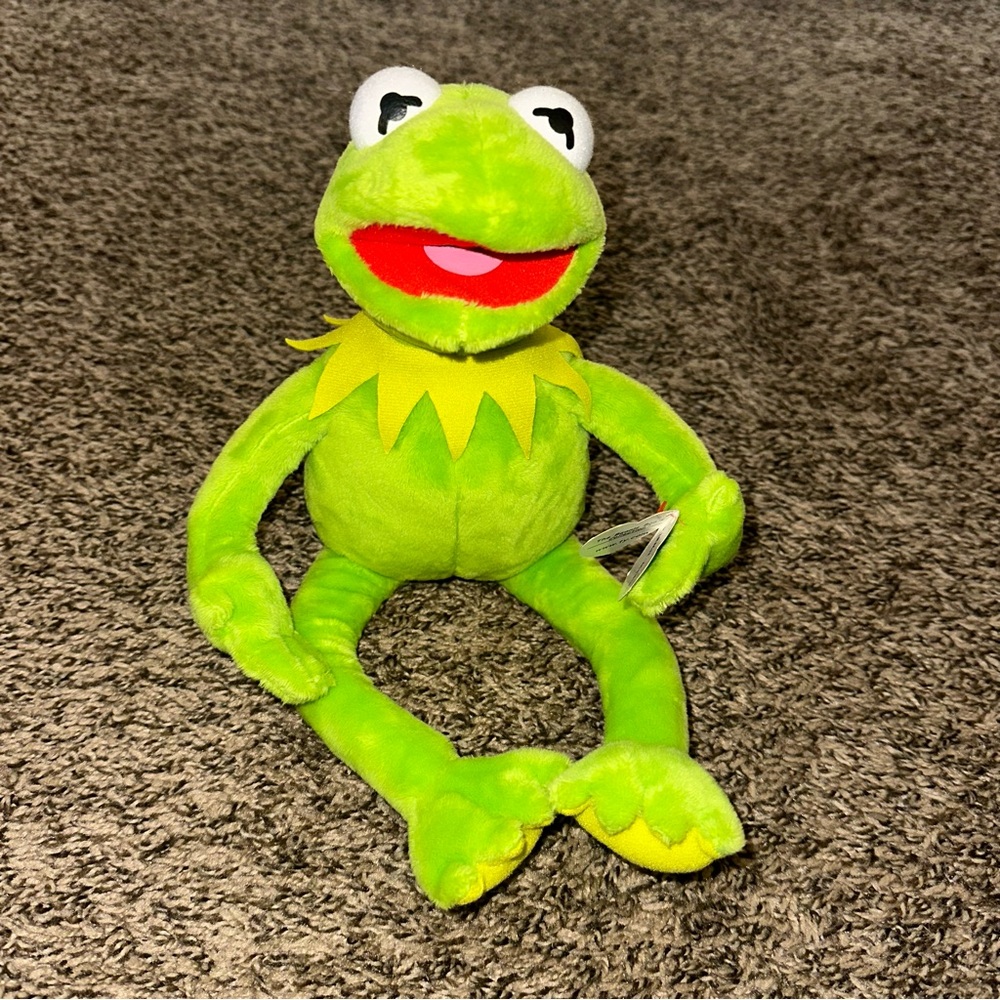 Ty Beanie Boos Bright Green Kermit the Frog Medium Plush Toy